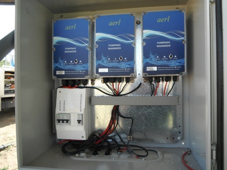 Solar pump controller overlay panel