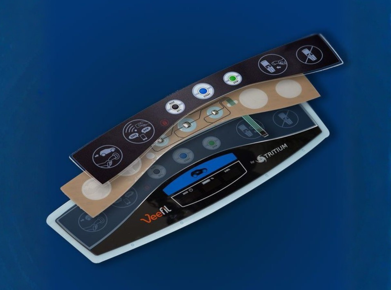 Custom membrane switch keypad panel