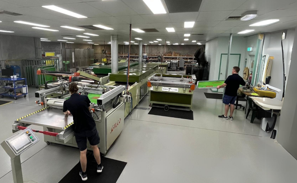Reid Print Technologies screen-printing production floor