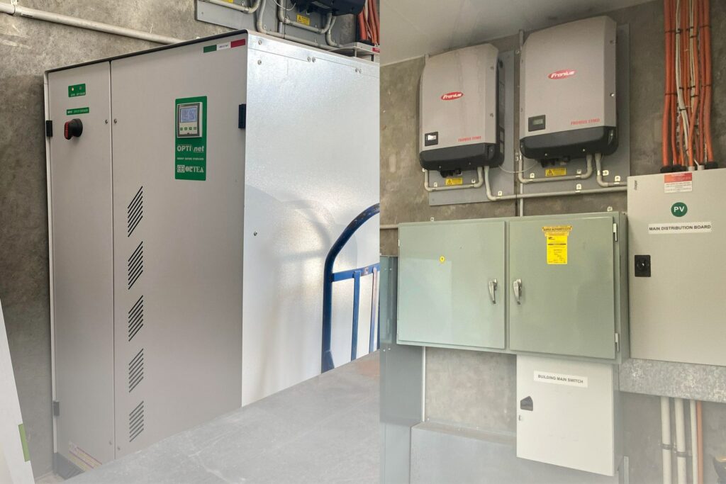 Ortea OPTInet voltage stabiliser and solar inverters at Reid Print Technologies